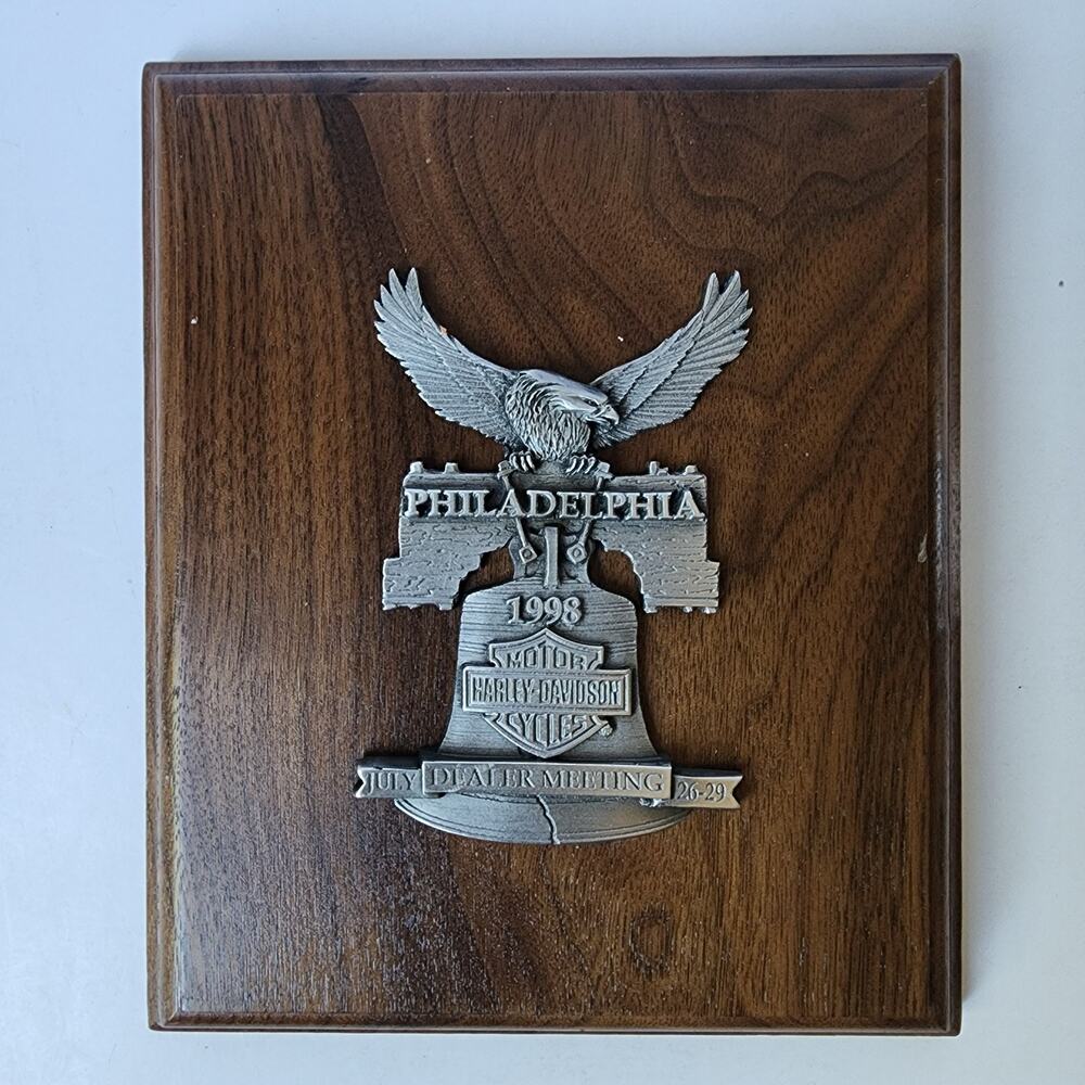 Harley Davidson Motorcycles Plaque 1998 Dealer Meeting Philadelphia July 26-29